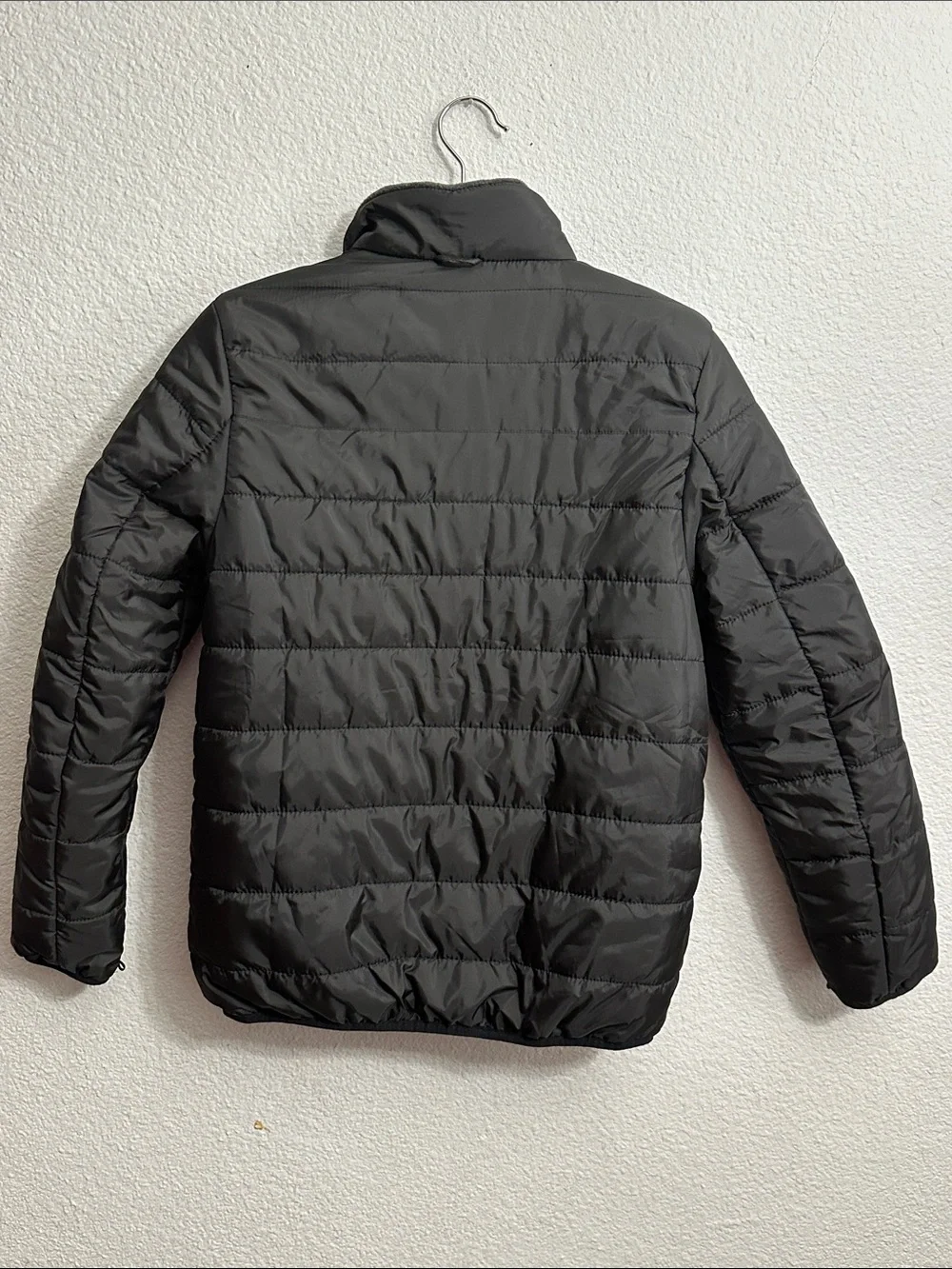 Boys Black Light Puffer Jacket Full Zip Youth Kids Size 14/16 Zero XPosur